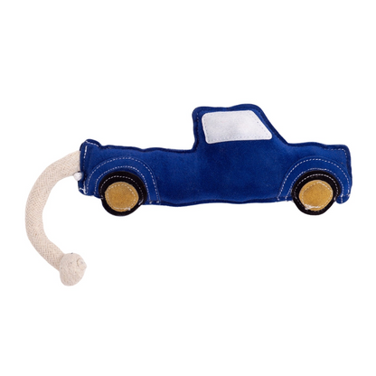 Country Living Vegan Leather Blue Pickup Truck Dog Chew Toy