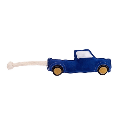 Country Living Vegan Leather Blue Pickup Truck Dog Chew Toy