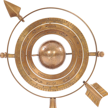 5.5" X 7" X 8.5" Brass Armillary