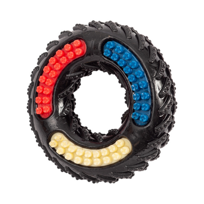 Country Living TPR Textured Dog Chew Toy - "Tire of Fun"