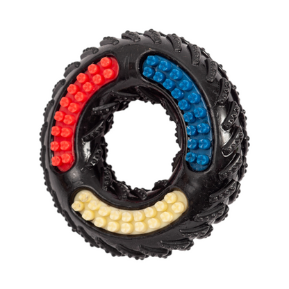 Country Living TPR Textured Dog Chew Toy - "Tire of Fun"