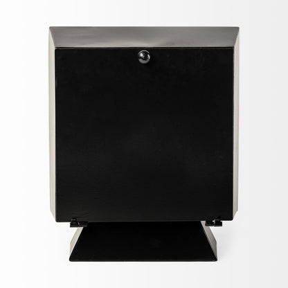 Black Metal Square Desk  Table Clock