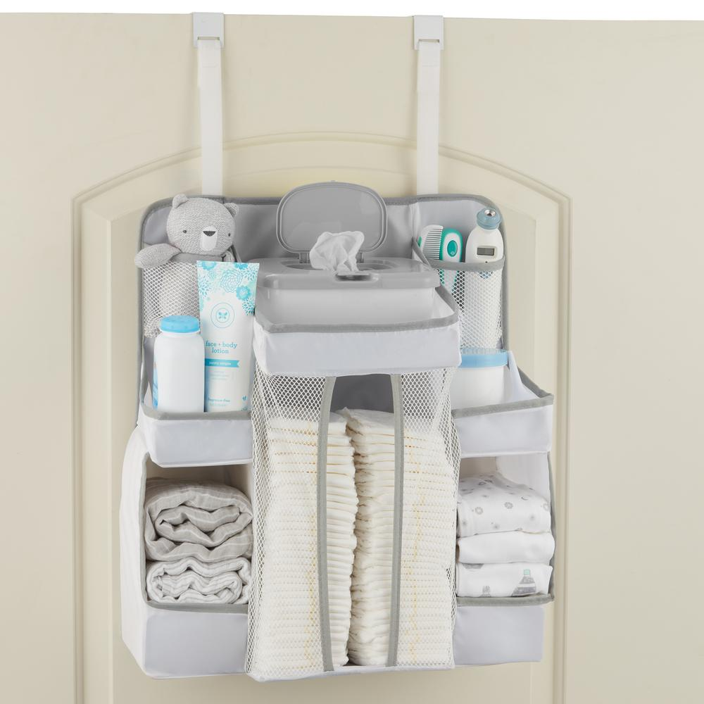 Diaper Caddy and Nursery Organizer for Baby's Essentials - White