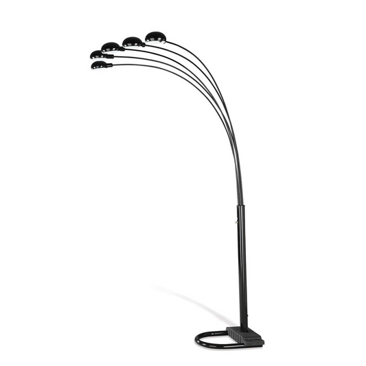 Kayd 5-light Floor Lamp Satin Black