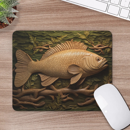 Square Rubber Mouse Mat Pad with Fish Print