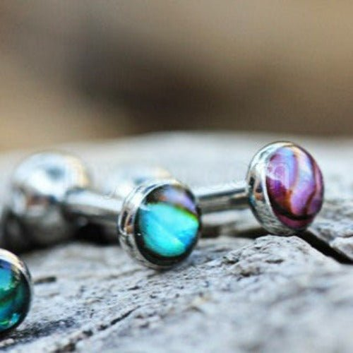 316L Stainless Steel Cartilage Earring with Abalone Shell