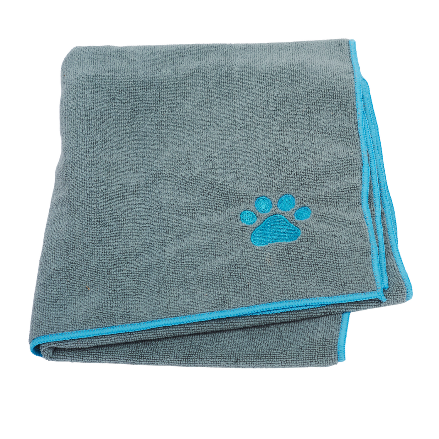 Country Living Quick Drying Microfiber Dog Bath Towel with Paw Print (Gray