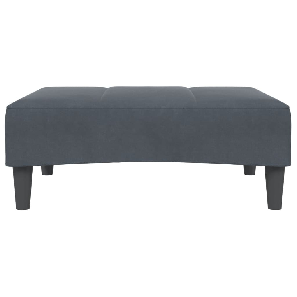 vidaXL 2-Seater Sofa Bed with Footstool Dark Gray Velvet