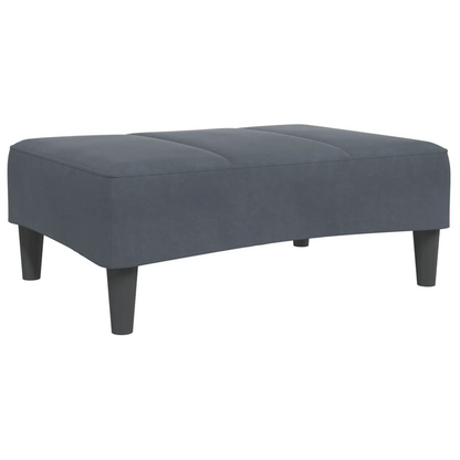 vidaXL 2-Seater Sofa Bed with Footstool Dark Gray Velvet