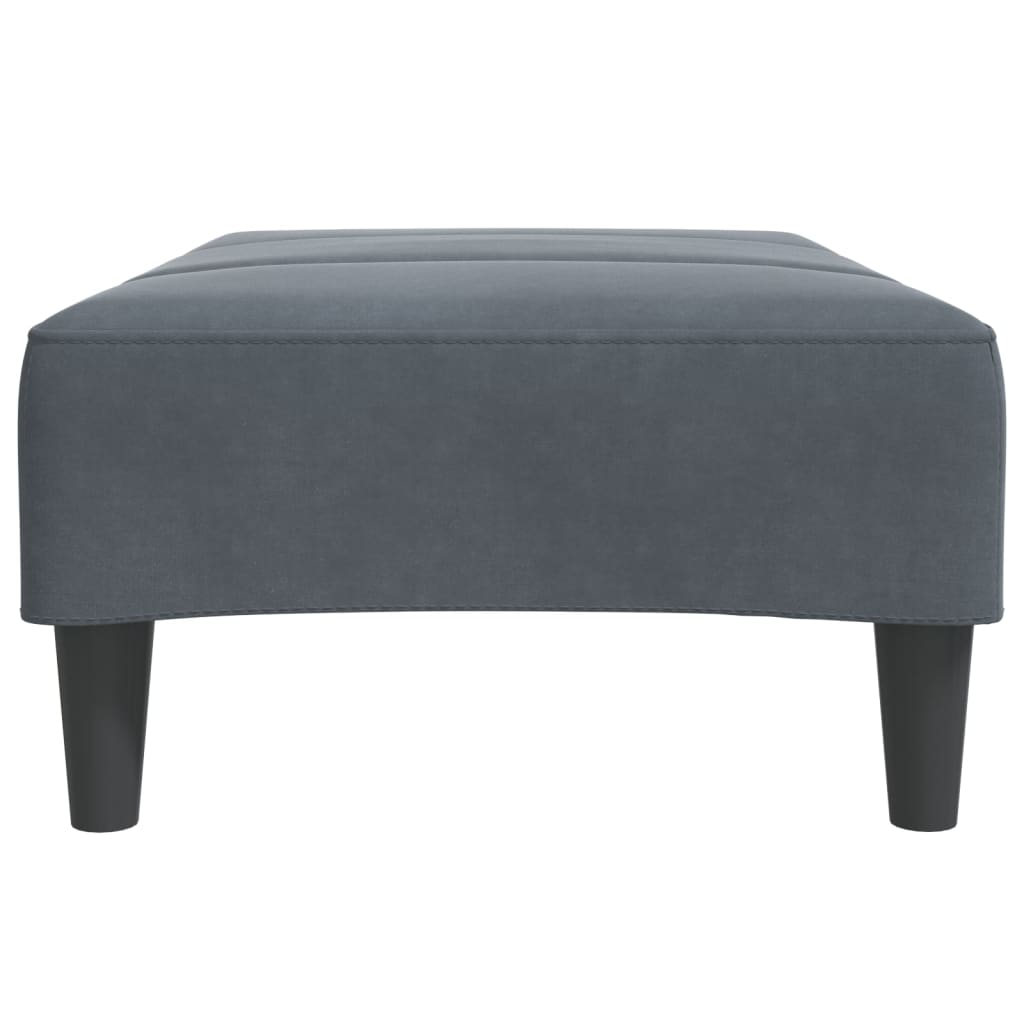 vidaXL Footstool Dark Gray 30.3"x21.7"x12.2" Velvet