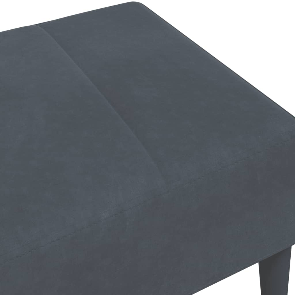 vidaXL Footstool Dark Gray 30.3"x21.7"x12.2" Velvet