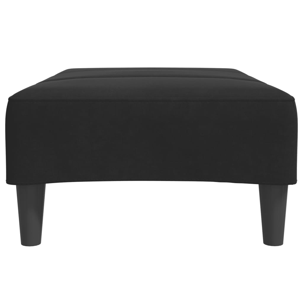 vidaXL Footstool Black 30.3"x21.7"x12.2" Velvet