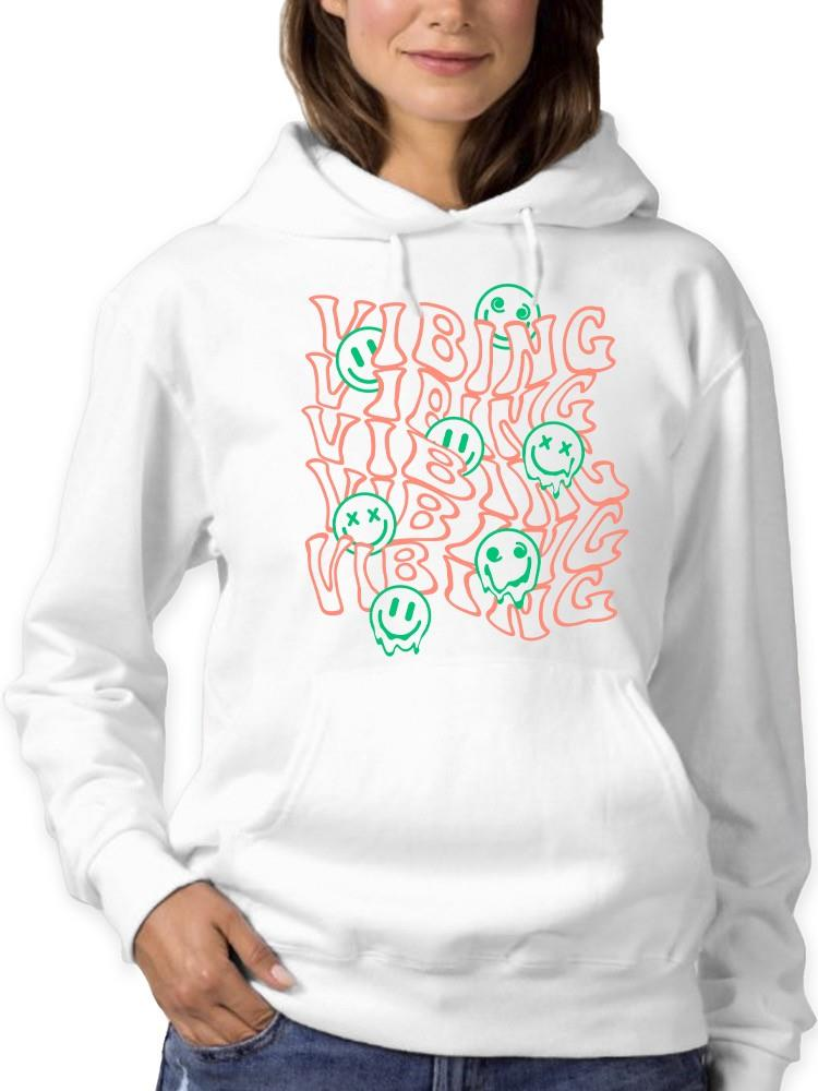 Vibrant Graphic Smile Hoodie Women's