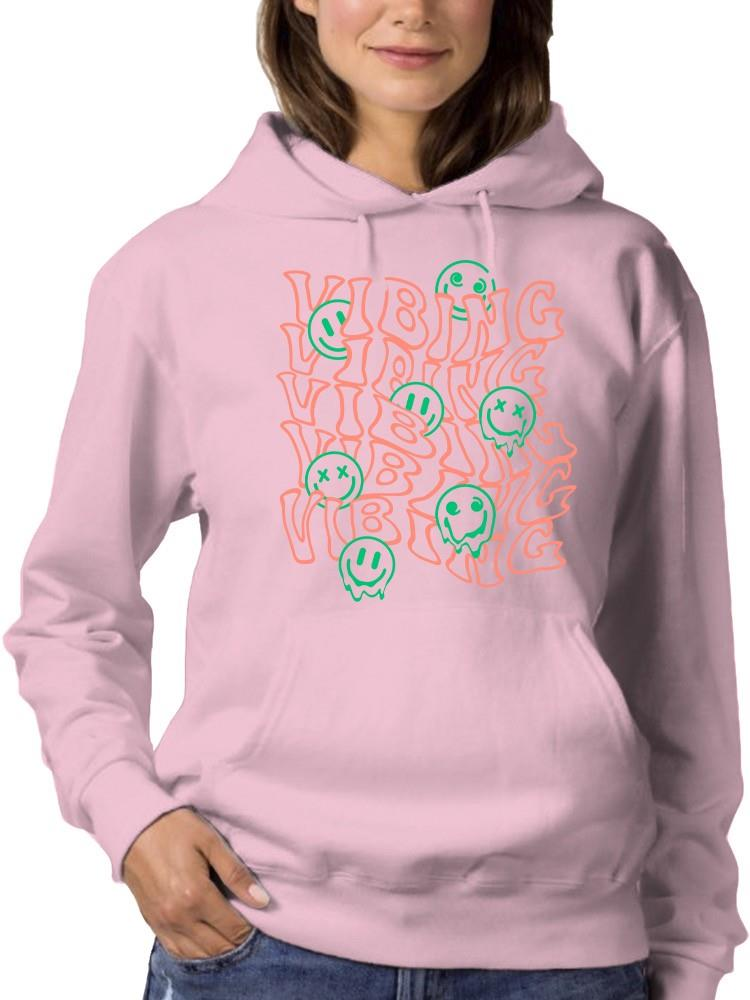 Vibrant Graphic Smile Hoodie Women's