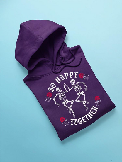 Unisex Graphic Happy Skeletons Hoodie Women's