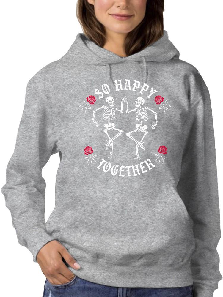 Unisex Graphic Happy Skeletons Hoodie Women's