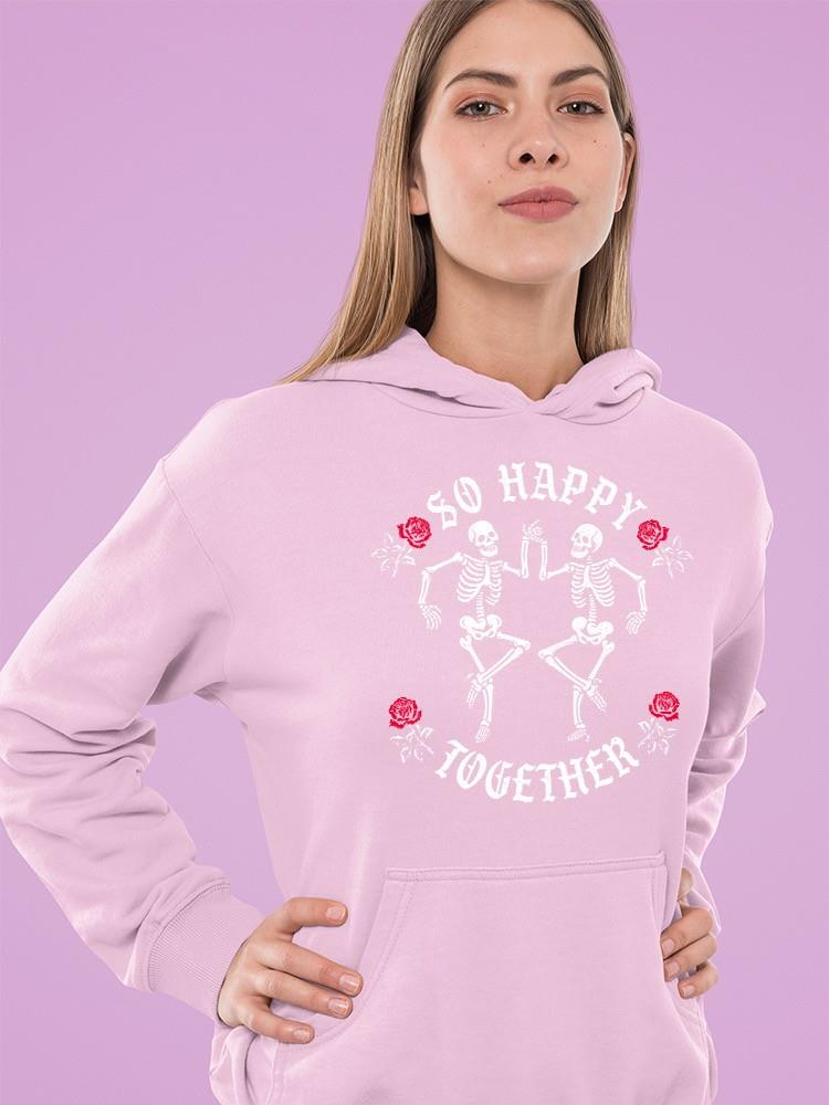 Unisex Graphic Happy Skeletons Hoodie Women's