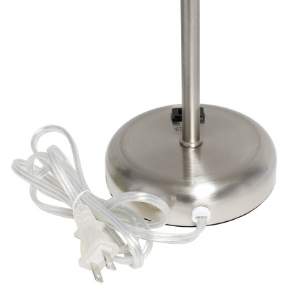 19.5" Brushed Steel Stick Table Desk Lamp