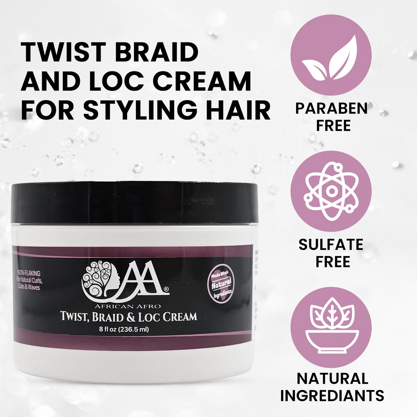 Twist Braid and Loc Cream | Styling Cream for Twist, Braid and Loc | (12-Pack)