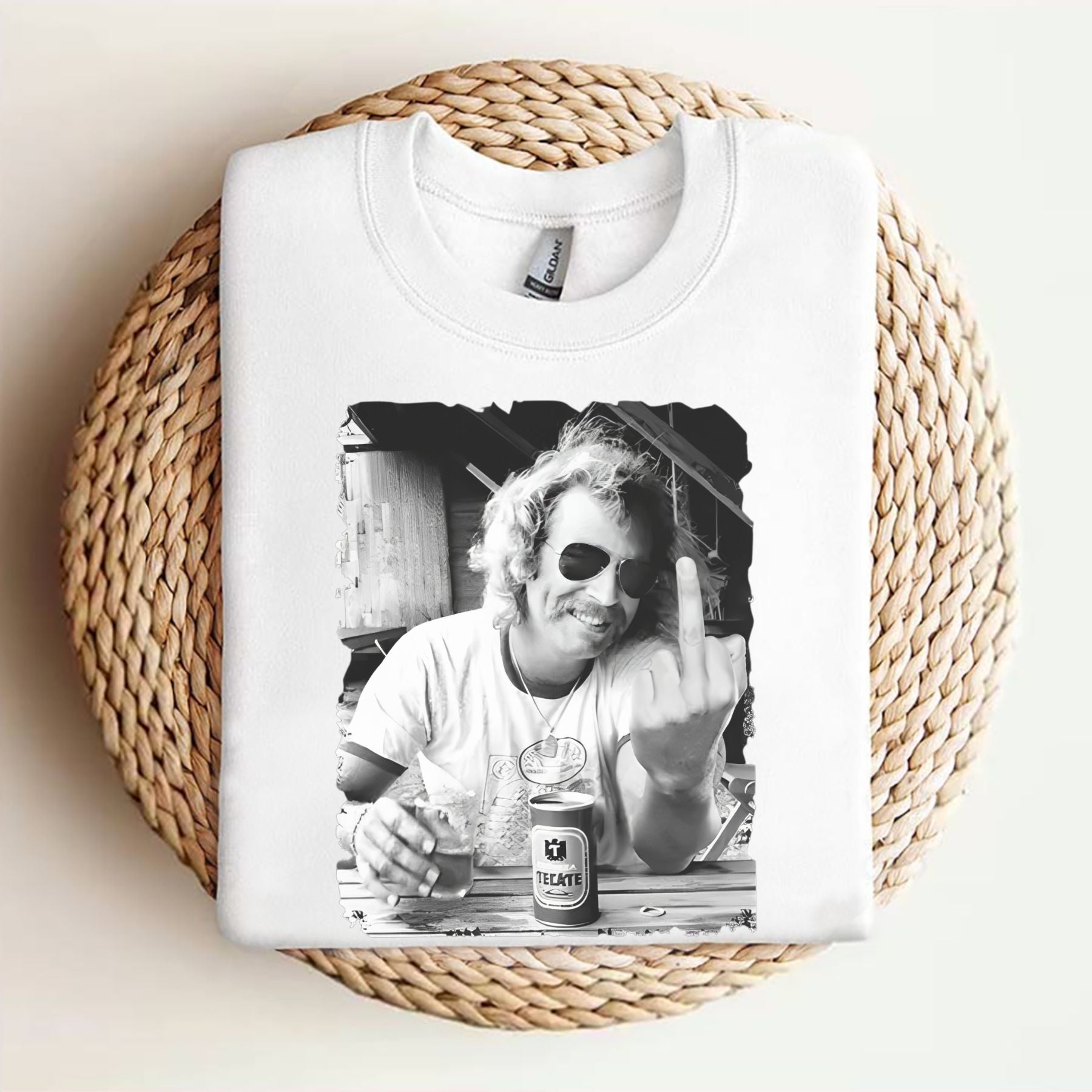 Jimmy Buffett "Middle Finger" T-Shirt - Funny Fan Gift, Unisex Cotton Tee