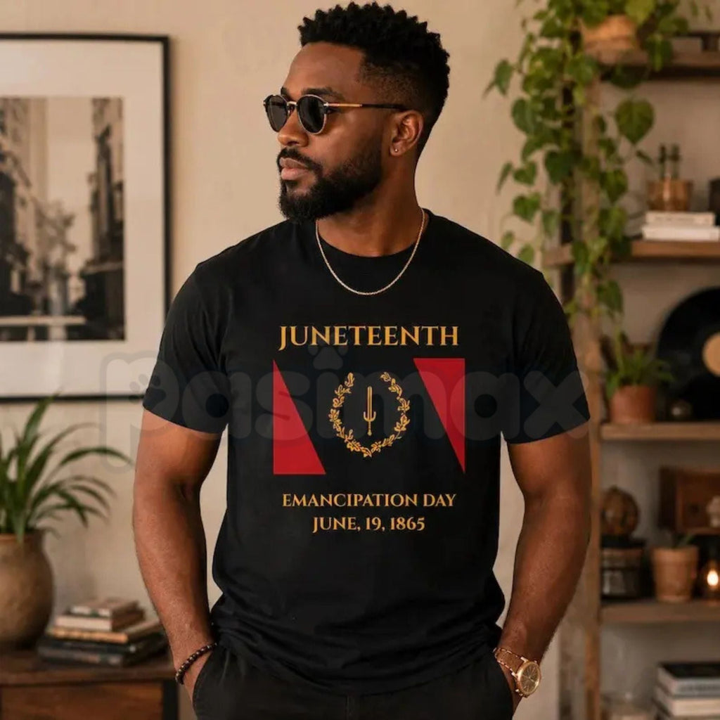 Juneteenth Emancipation Day T-Shirt – Black American Heritage Flag June 19 1865 Graphic Tee
