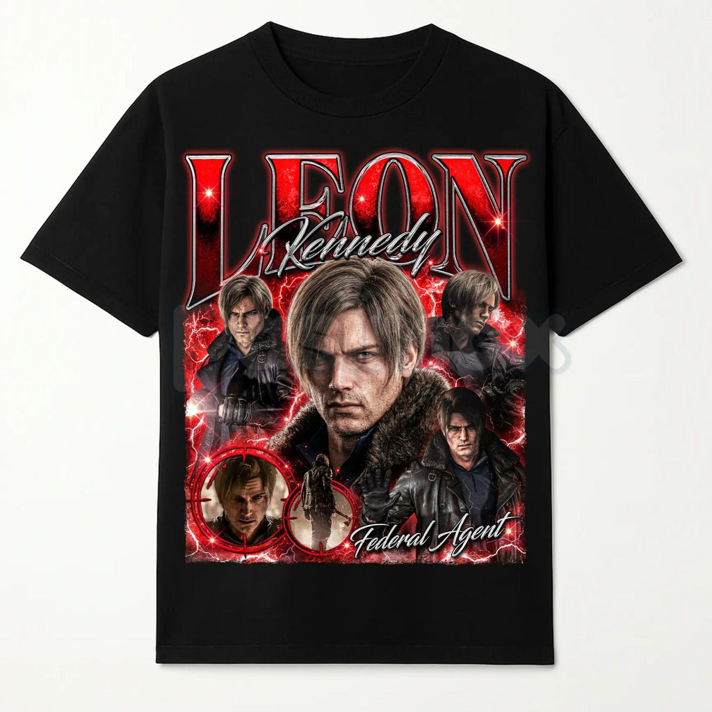 Leon S. Kennedy "Requiem" Bootleg T-Shirt - 2026 Resident Evil Character Graphic Tee, Premium 100% Cotton Survival Horror Top, Vintage Style Leon Kennedy Streetwear, Aesthetic Gaming Fan Gift, Durable Lived-In Unisex Gamer Apparel