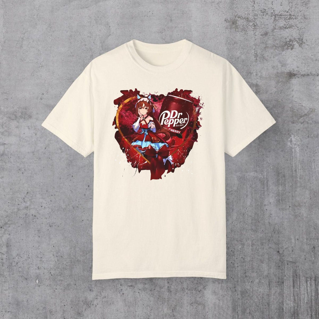 Uma Musume x Dr. Pepper T-Shirt - Anime Maid & Soda Print Tee, Cute Crossover Shirt