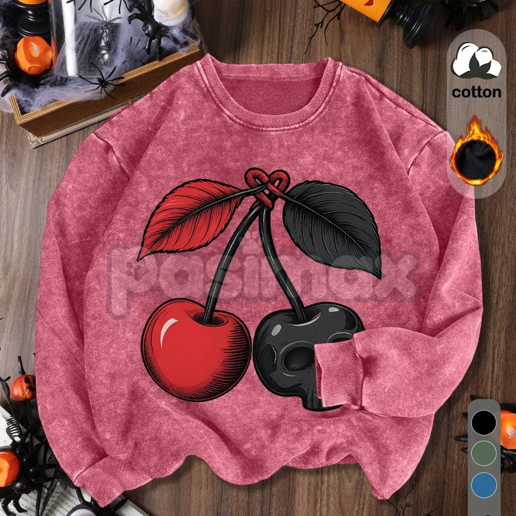 Women's Vintage Soft Pullover Sweatshirt – Cozy Casual Garment-Dyed Crewneck