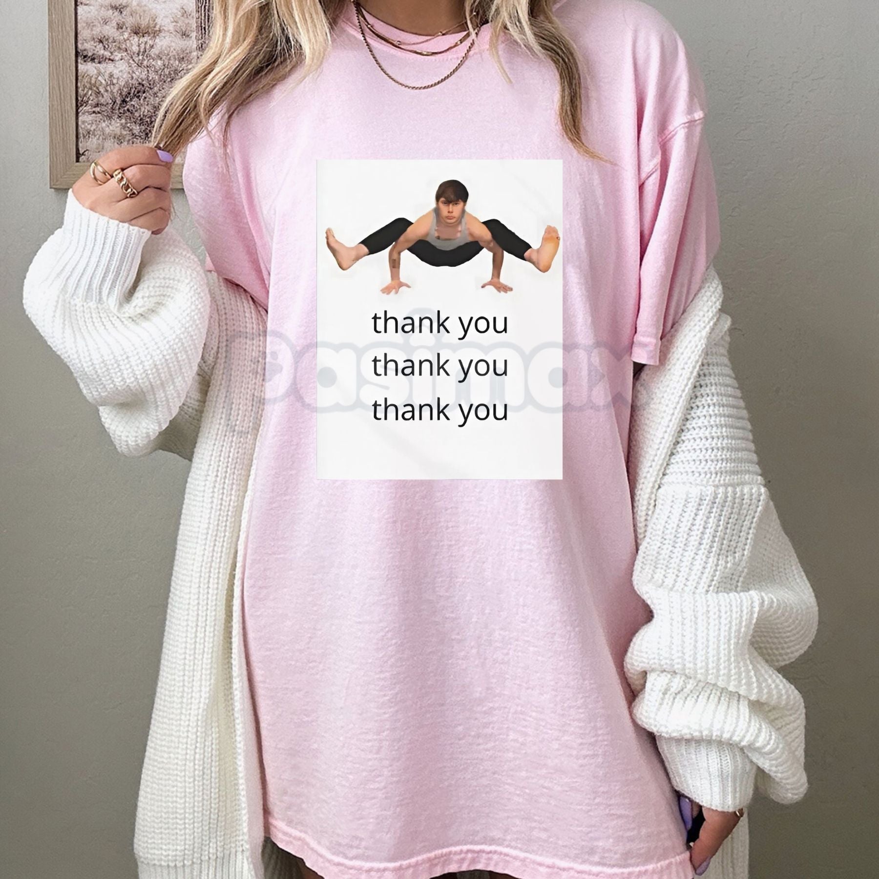 "Thank You" Ironic Meme T-Shirt - Retro Plastic Bag Aesthetic Graphic Tee, Funny Have a Nice Day Shirt, Urban Ironic Streetwear Top, Cursed Image Aesthetic Apparel, Premium Cotton Unisex Viral Humor Tee