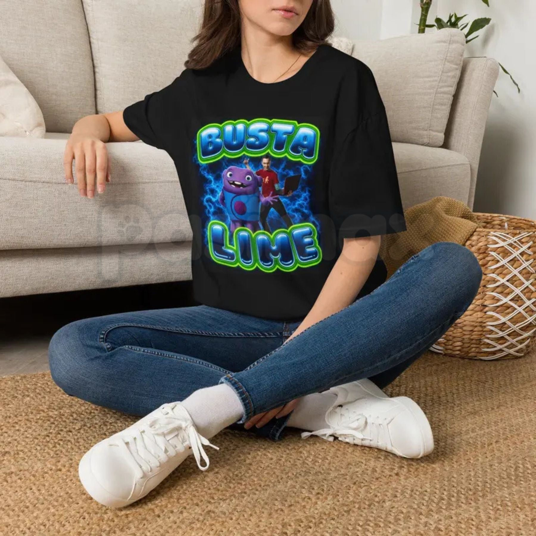 Funny "Busta Lime" T-Shirt – 90s Hip Hop Pun Novelty Graphic Tee