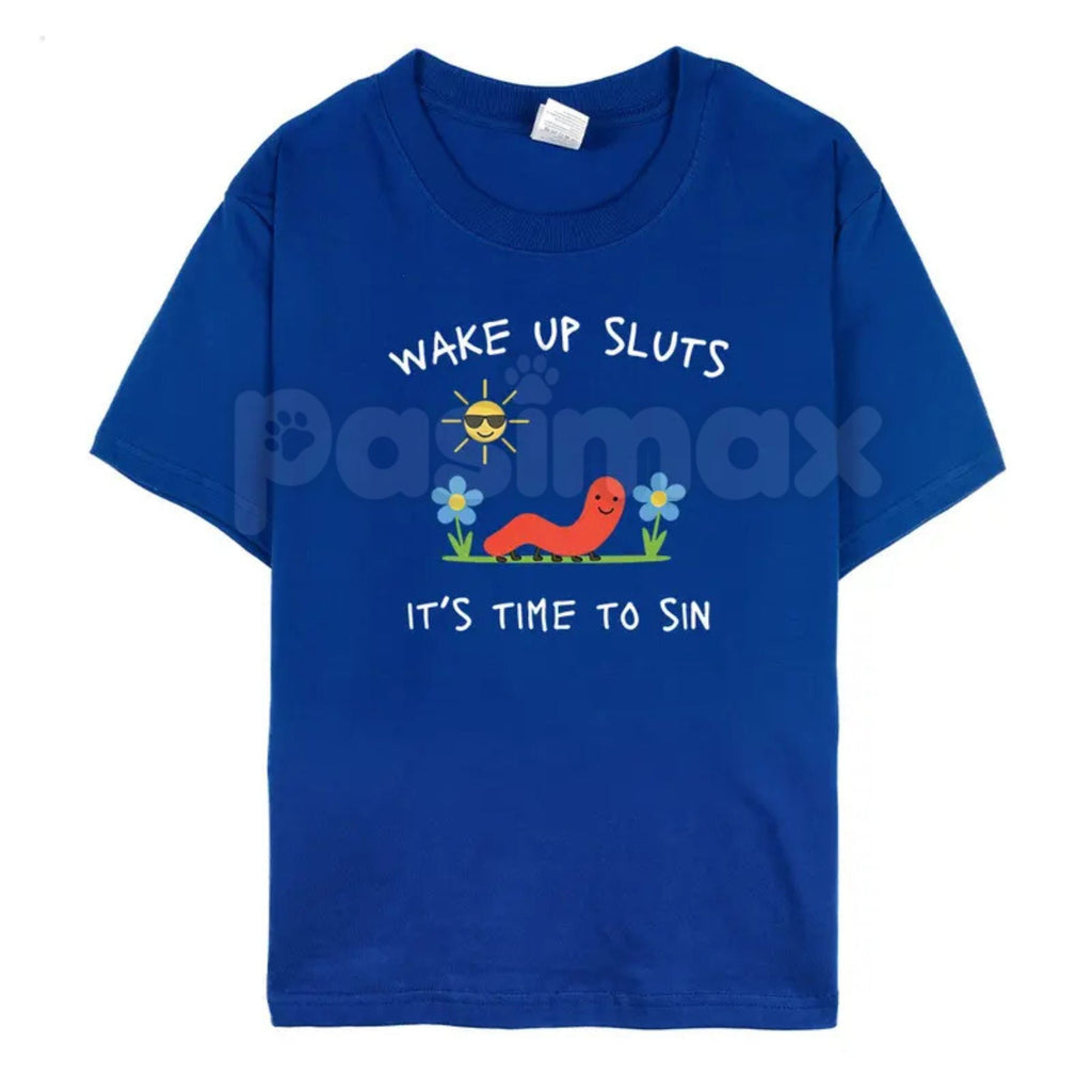 "Wake Up Slts" Funny Animal T-Shirt – Viral Meme Graphic Tee, Premium 100% Cotton Ironic Animal Top, Soft Lived-In Heavyweight Absurdist Humor Shirt, Made in USA