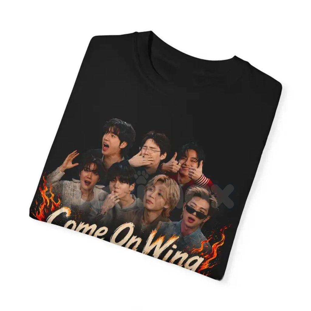 "Come On Wing" Hot Ones Inspired T-Shirt – Retro Y2K Aesthetic Graphic Tee, Premium 100% Cotton Spicy Foodie Top, Soft Lived-In Heavyweight Pop Culture Meme Shirt, Made in USA