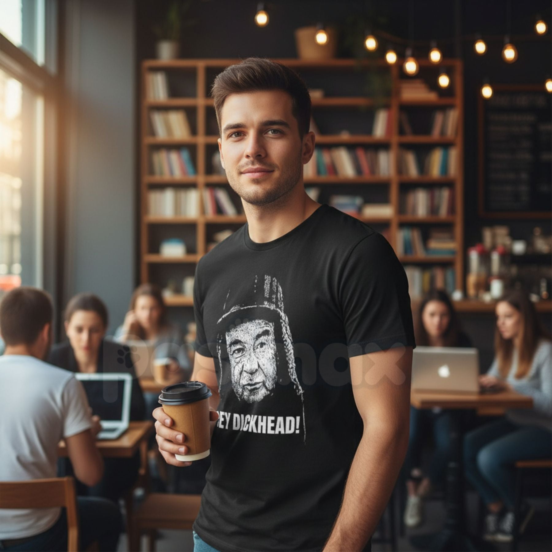 "Hey Dickhead!" Funny Graphic Tee – Sarcastic Obnoxious Joke T-Shirt, Premium 100% Cotton Unfiltered Humor Top, Soft Lived-In Heavyweight Friendly Insult Shirt, Made in USA