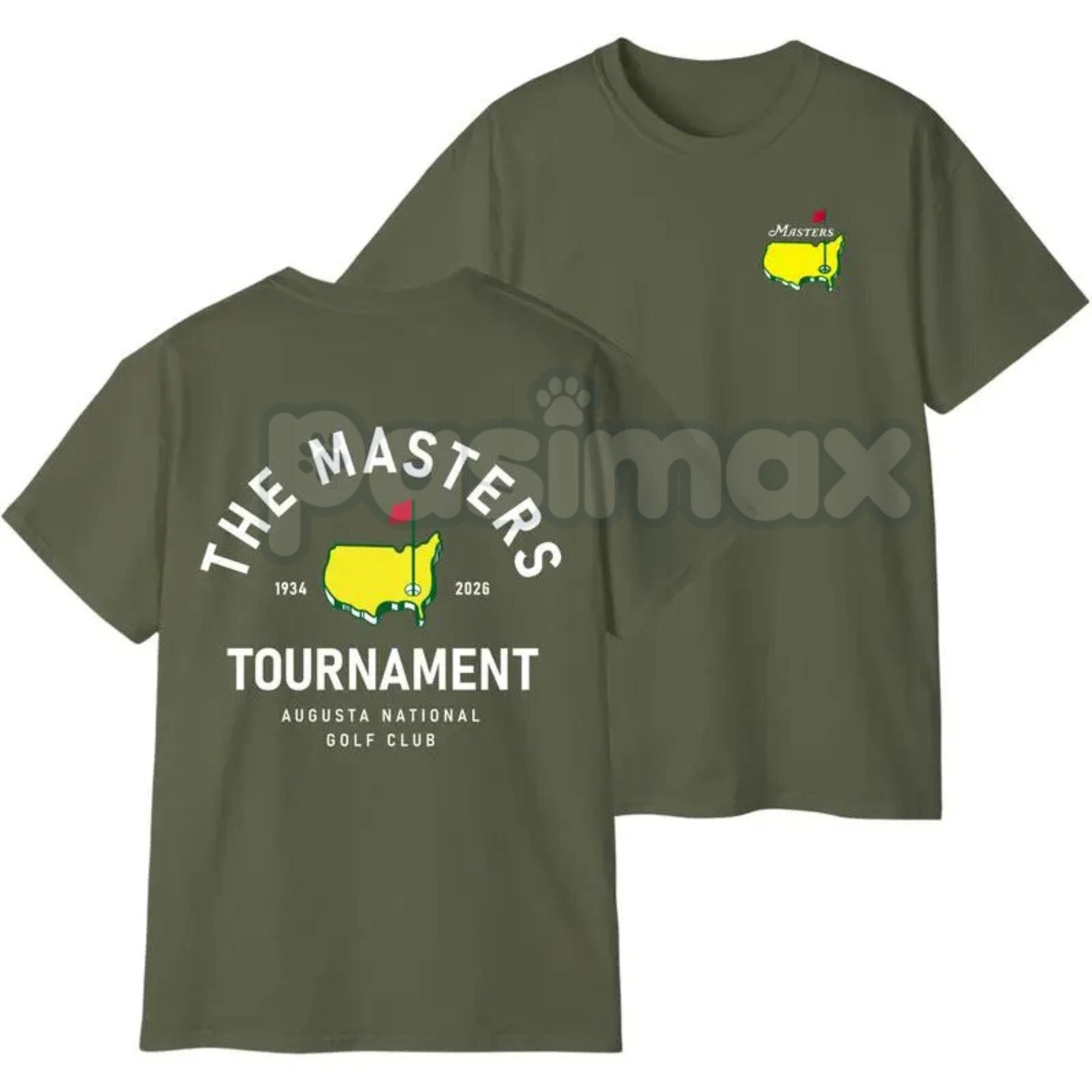 2026 Masters Tournament Shirt – Augusta 92 Years National Golf Tee with Champions List 1934–2026, Premium 100% Cotton Sports History Top, Soft Lived-In Heavyweight Green Jacket Shirt, Made in USA