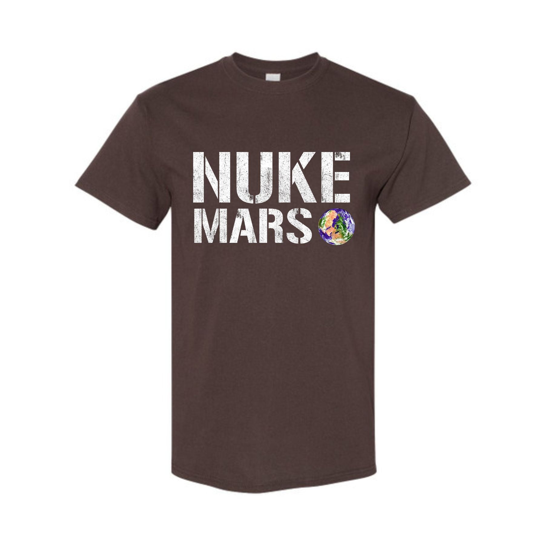 "Nuke Mars" T-Shirt - Elon Musk SpaceX Project Fan Apparel, Classic Space Exploration Tee