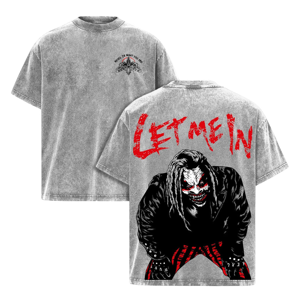 Bray Wyatt "Let Me In" Vintage T-Shirt – WWE Wrestler Graphic Tee, Washed Cotton Unisex