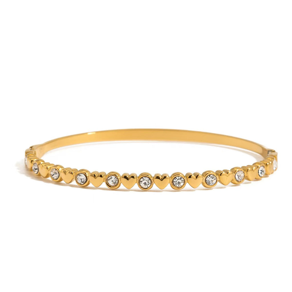 Hearts & Diamonds Hinge Bracelet - WATERPROOF