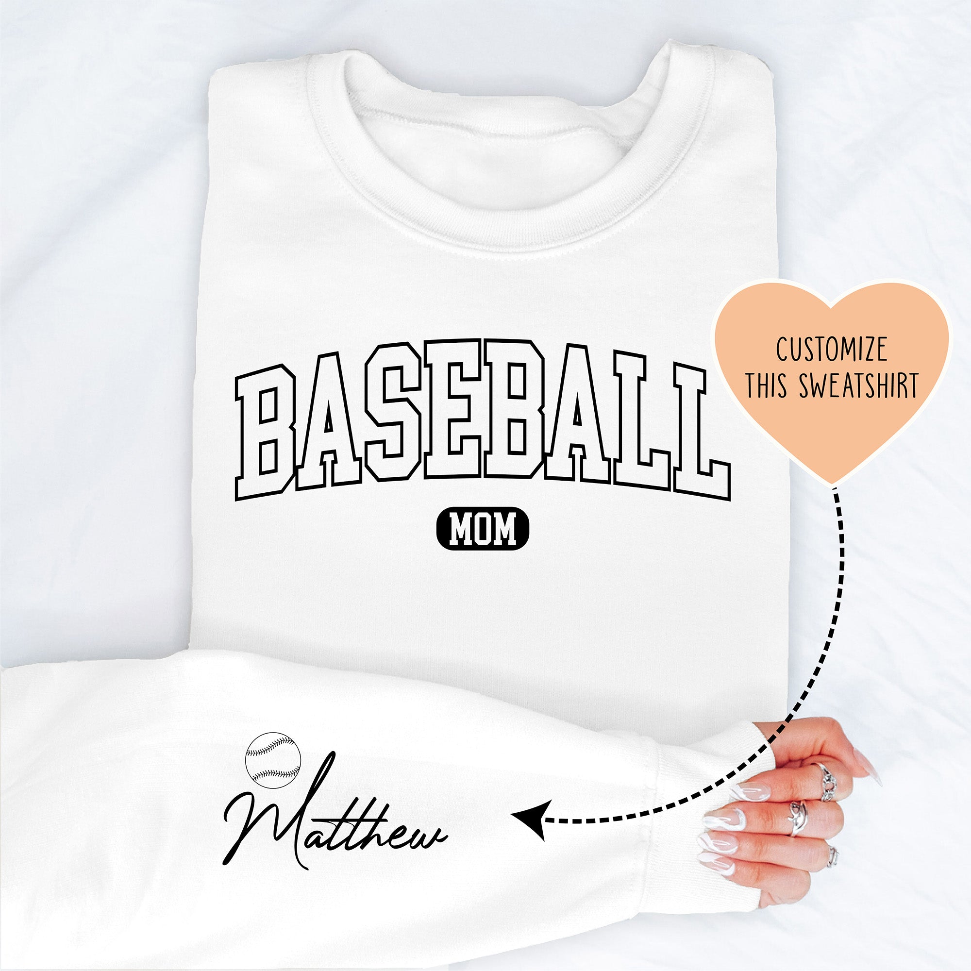 Custom Baseball Mom Sweatshirt