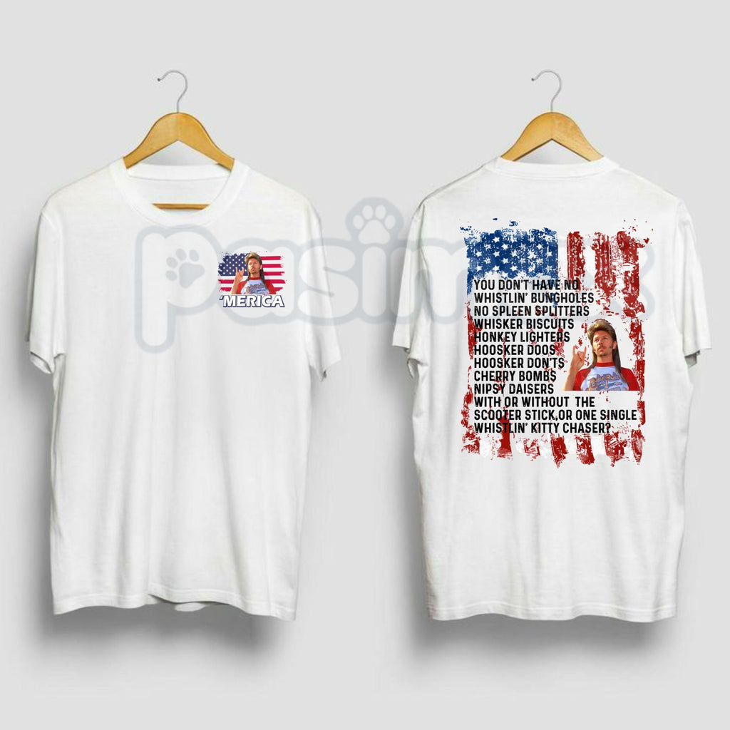 "Joe Dirt" Funny 4th of July T-Shirt – Retro USA Fireworks Graphic Tee, Premium 100% Cotton Cult Classic Movie Shirt, Sarcastic Patriotic Unisex Top, Made in USA