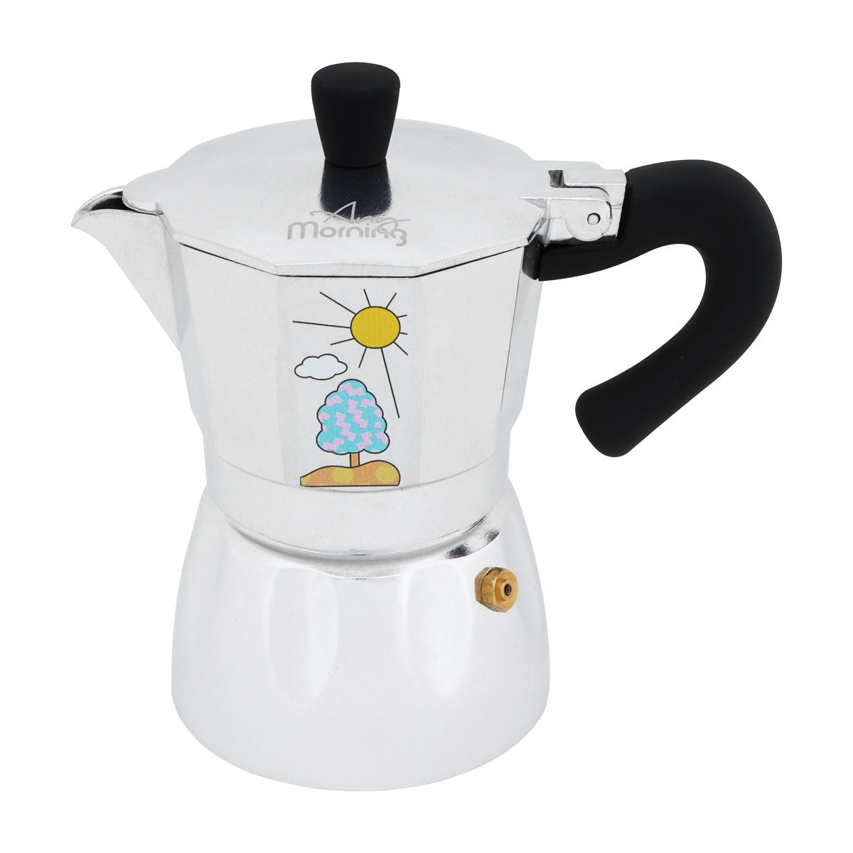 Any Morning Hes-3 Aluminum Espresso Coffee Maker 120 ml