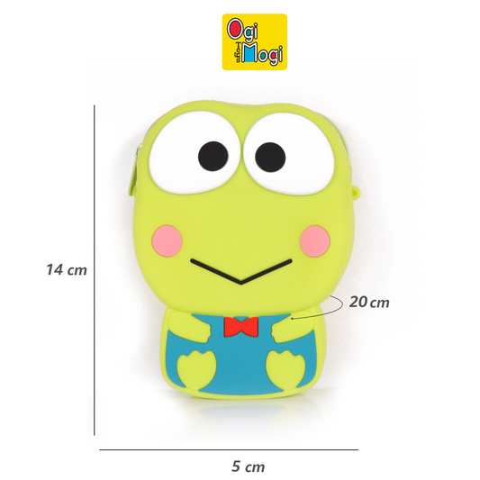 Ogi Mogi Toys Silicone Green Frog Shoulder Bag