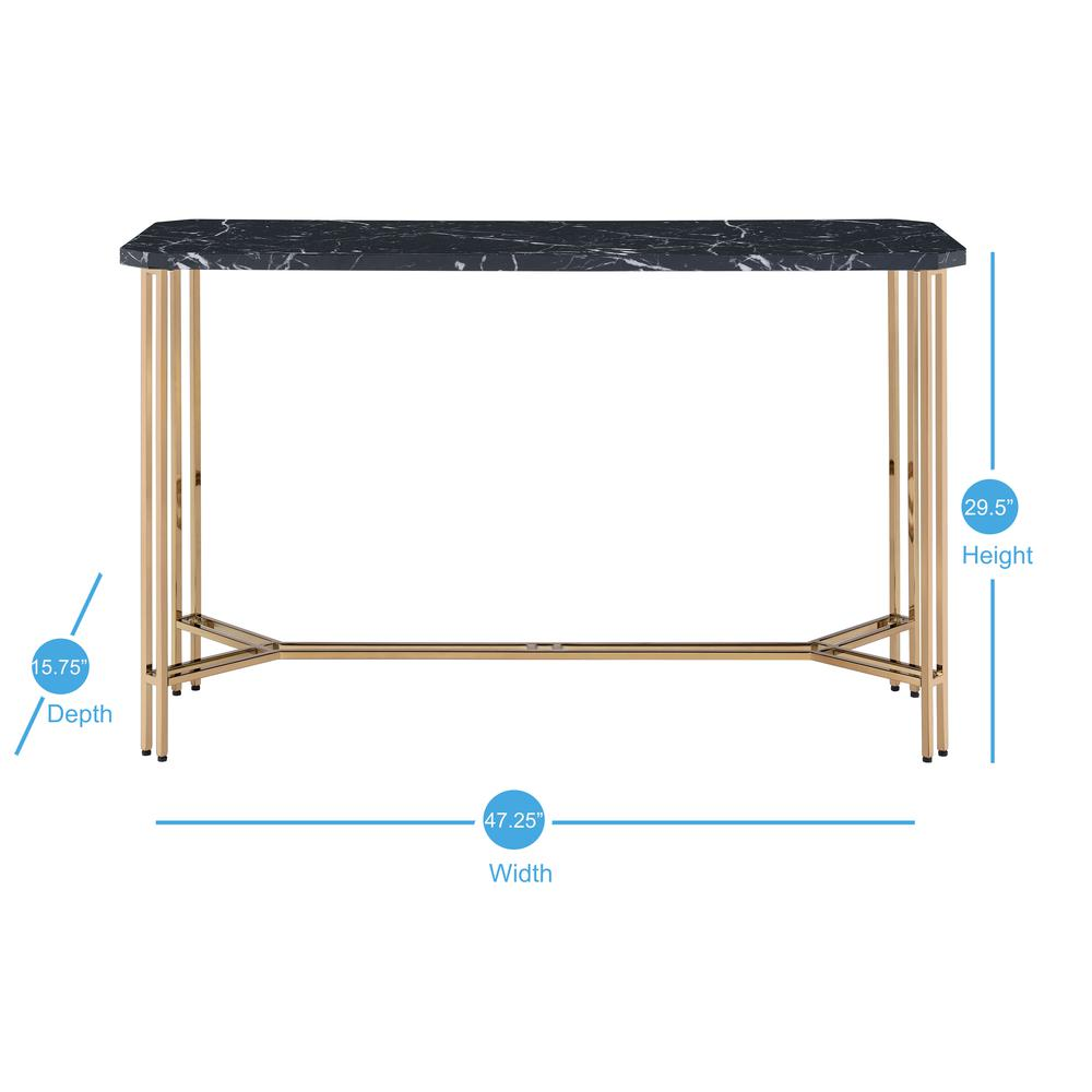 Daxton Faux Marble Sofa Table