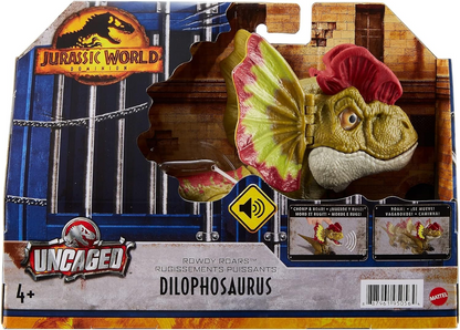 Jurassic World Dominion Uncaged Rowdy Roars Dilophosaurus Dinosaur Action Figure