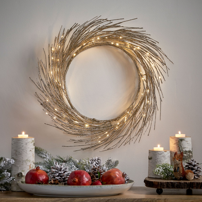 24" PAPER WREATH  WITH  LED LIGHTS