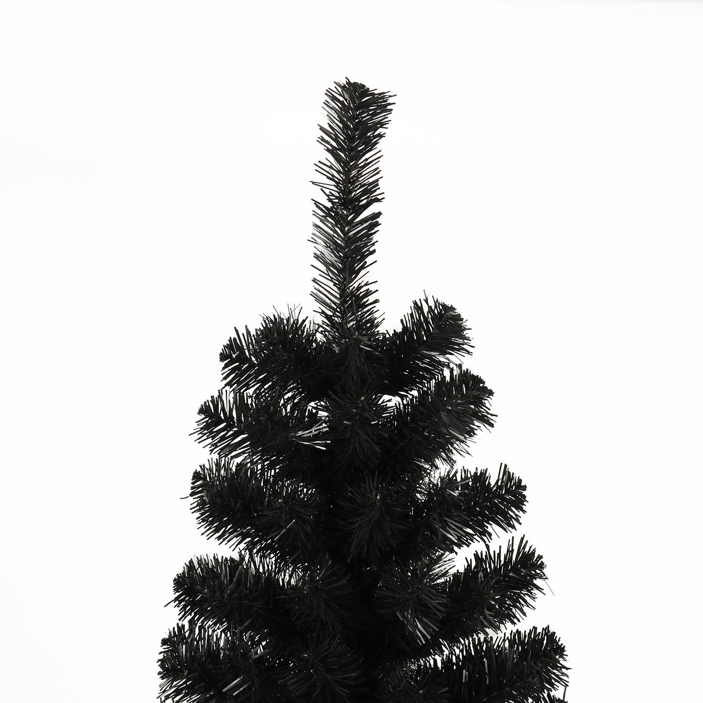 7.5FT Black Slim Artificial Christmas Tree  Includes Foldable Metal Stand