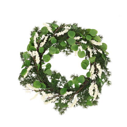 25.5" LEAVES/BERRY WREATH