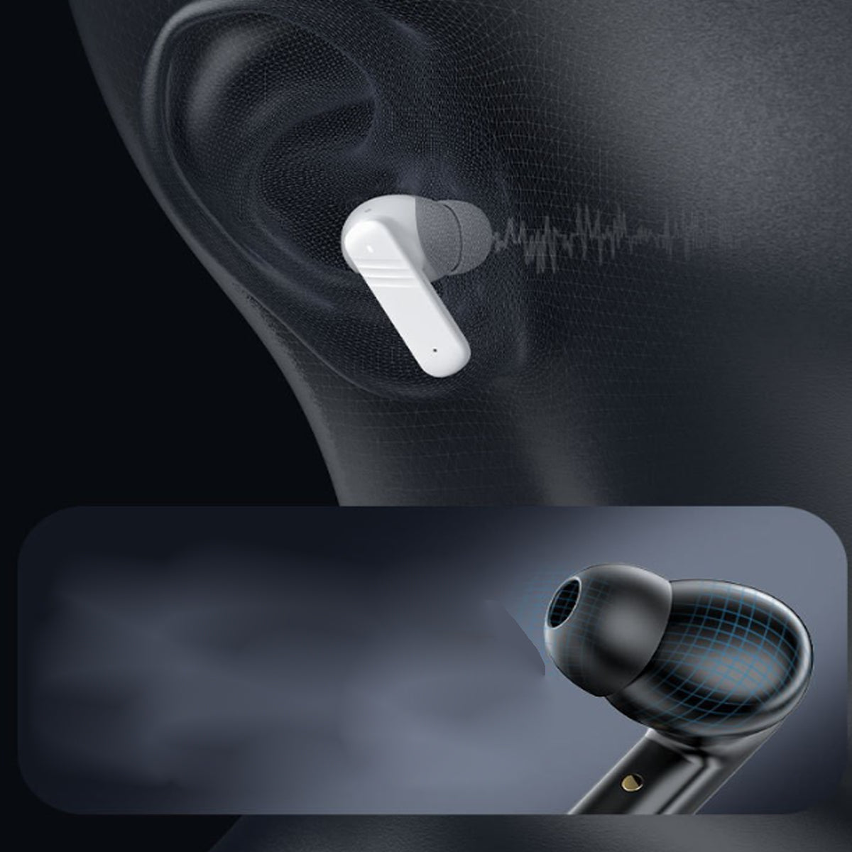 Twin Sound Ultra Earphones With Visual Touch Screen