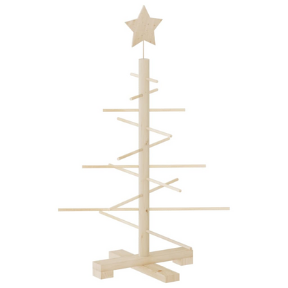 vidaXL Wooden Christmas Tree for Decoration 29.5" Solid Wood Pine