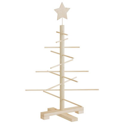 vidaXL Wooden Christmas Tree for Decoration 29.5" Solid Wood Pine