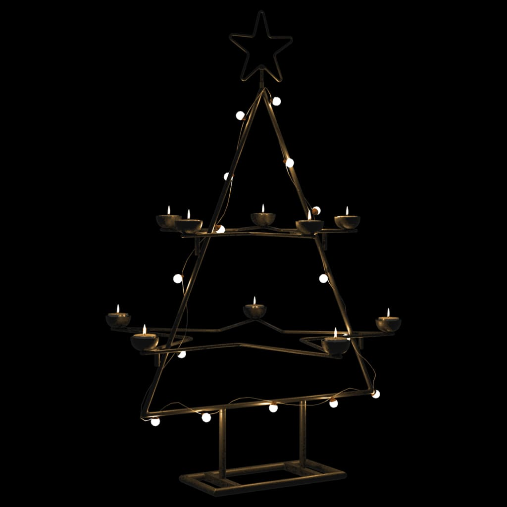 vidaXL Metal Christmas Tree for Decoration Black 29.5"